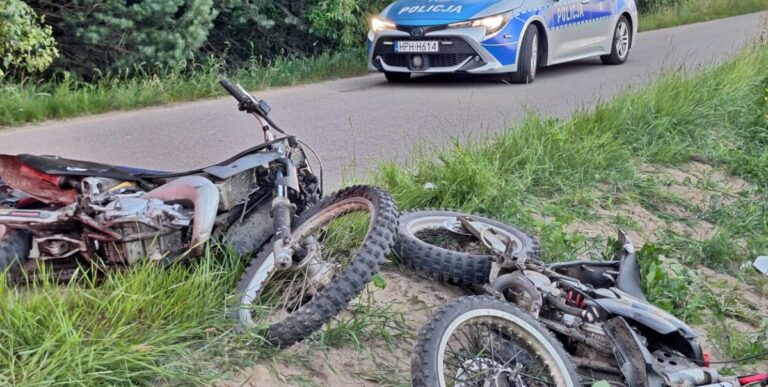 Zginął 18-latek w zderzeniu dwóch motocykli cross - Wypadki i Kolizje