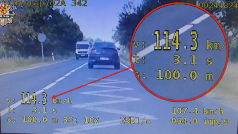 Jechał 114 km/h w strefie 60. Stracił prawo jazdy - Drogówka