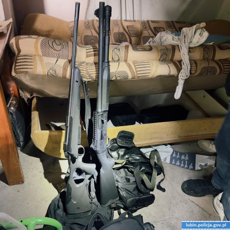 Policja w Lubinie odzyskała broń i zatrzymała 8 osób - Drogówka